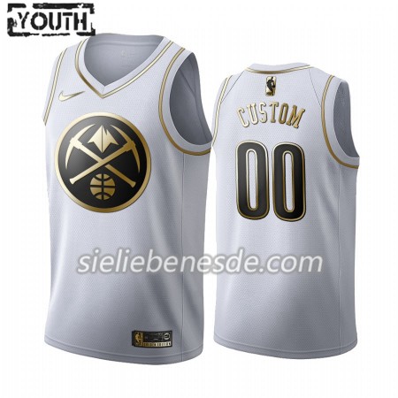 Kinder NBA Denver Nuggets Trikot Nike 2019-2020 Weiß Golden Edition Swingman - Benutzerdefinierte